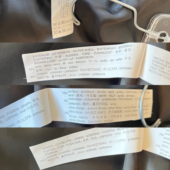 SOLD🥤 Zara Woman Textured Cropped Wool Blend Jacket Black Gold Buttons S NWT - Picture 16 of 16